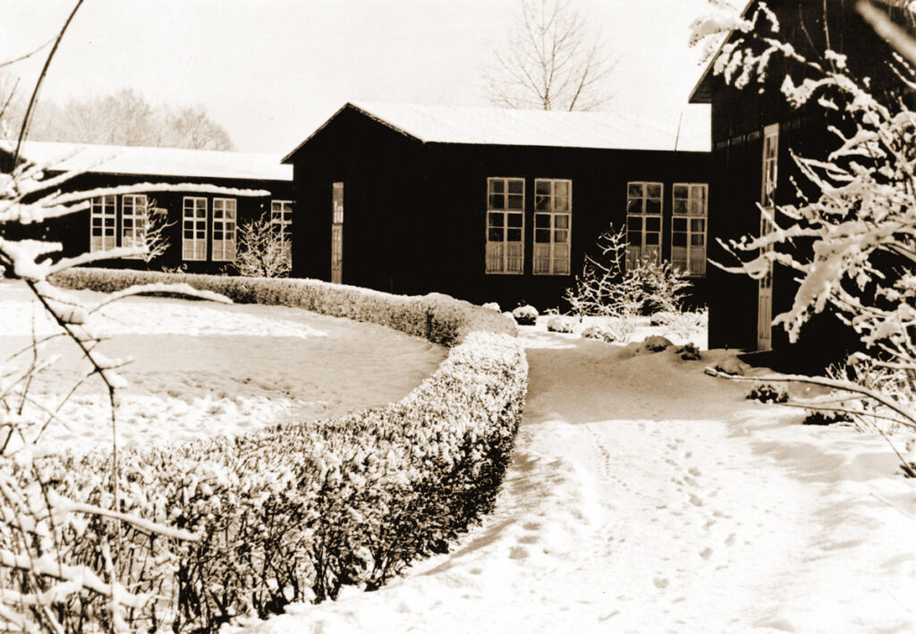 Gebäude im Schnee