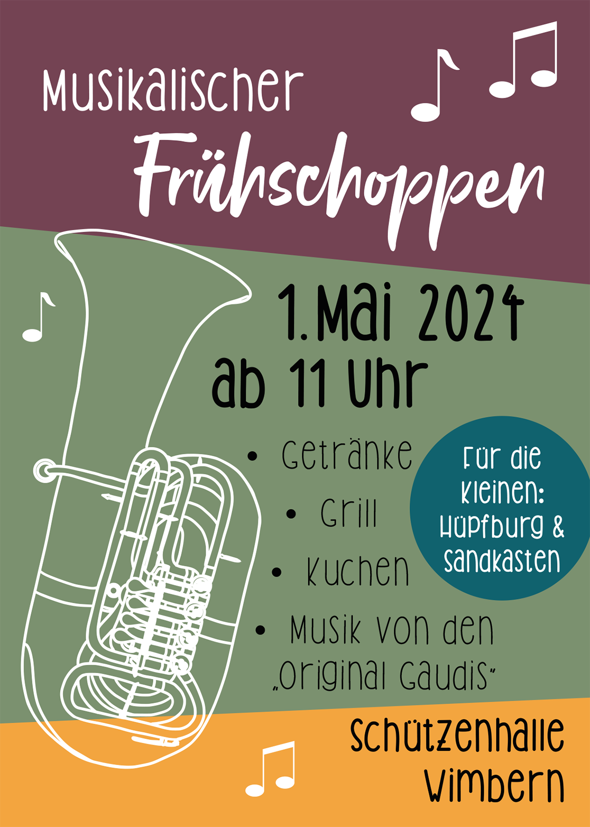 Flyer für den musikalischen Frühschoppen in Wimbern