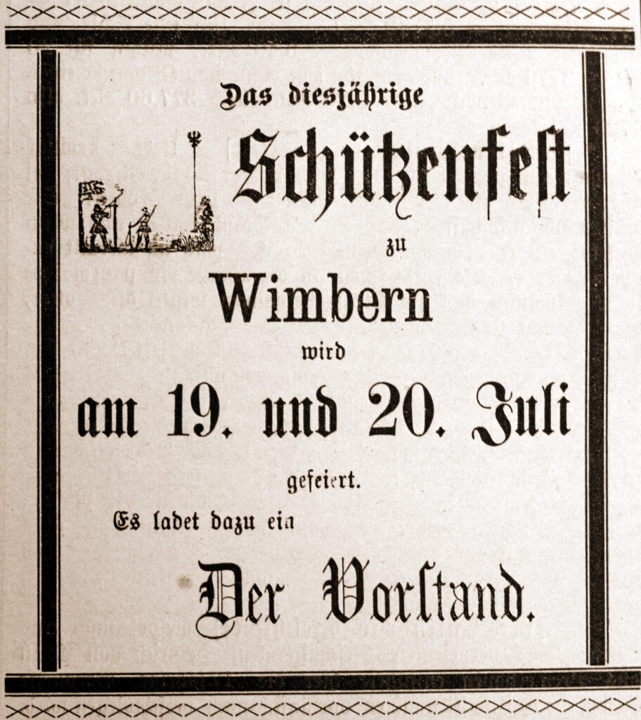 Anzeige in einer Tageszeitung